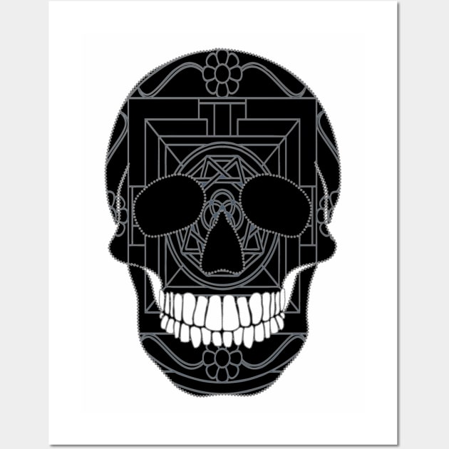 Skull and Mandala Wall Art by Nuletto